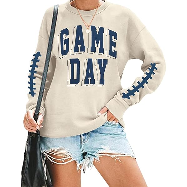 Amazon.com: Milumia Women's Jersey Shirts Graphic Sweatshirts Long